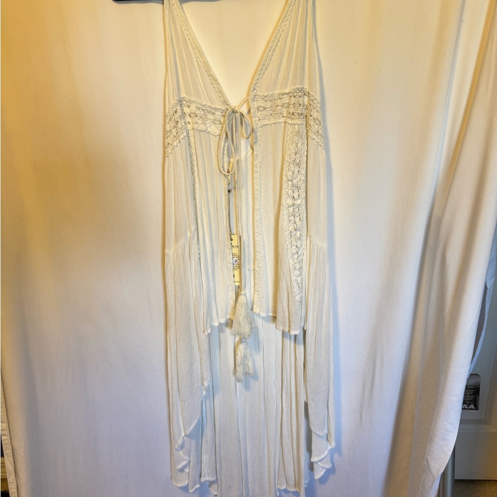 Elan Cream Lace Detail Dress